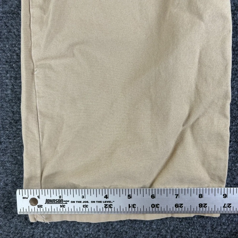 RSQ Cargo‎ Pants Boys 27x28 Beige Cotton Mid Rise Pockets Loose Fit Straight Leg